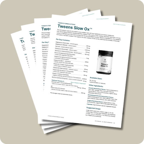 Tweens Base Formulas